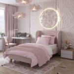 سرير هوى مخمل بيج