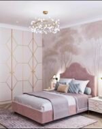 Mawada Velvet Pink Bed