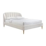 Moment Bed, Beige Velvet - Image 3