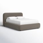 سرير أمان مخمل رمادي