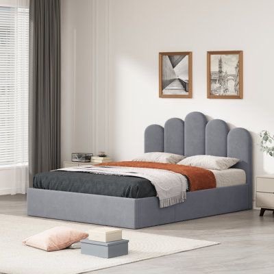 IMG_3393 Dara'S Bed, Gray Velvet - Image 1