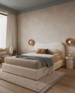 Sera Boucle Beige Bed - Image 3