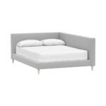 ⁦سرير جود مخمل رمادي⁩ - الصورة ⁦3⁩