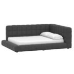 ⁦سرير ليال مخمل رصاصي⁩ - الصورة ⁦3⁩