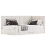 سرير ورد مخمل بيج - الصورة 3