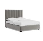 ⁦سرير مهيرة مخمل رمادي⁩ - الصورة ⁦3⁩