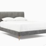 سرير شفا كتان رمادي