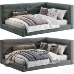 سرير هدى مخمل متعدد الألوان