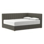 سرير أيلا مخمل رصاصي