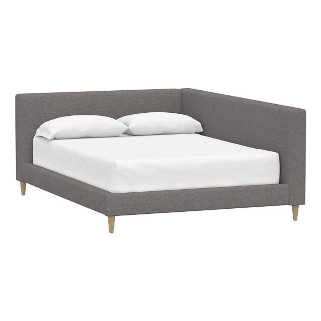 IMG_3550 سرير بهوى كتان رمادي - الصورة 1