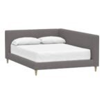 سرير بهوى كتان رمادي - الصورة 3