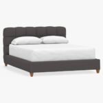 سرير روما مخمل رصاصي - الصورة 3