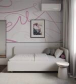 سرير أني مخمل بيج