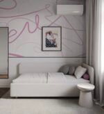 ⁦سرير أني مخمل بيج⁩ - الصورة ⁦2⁩