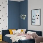 سرير وانا مخمل كحلي