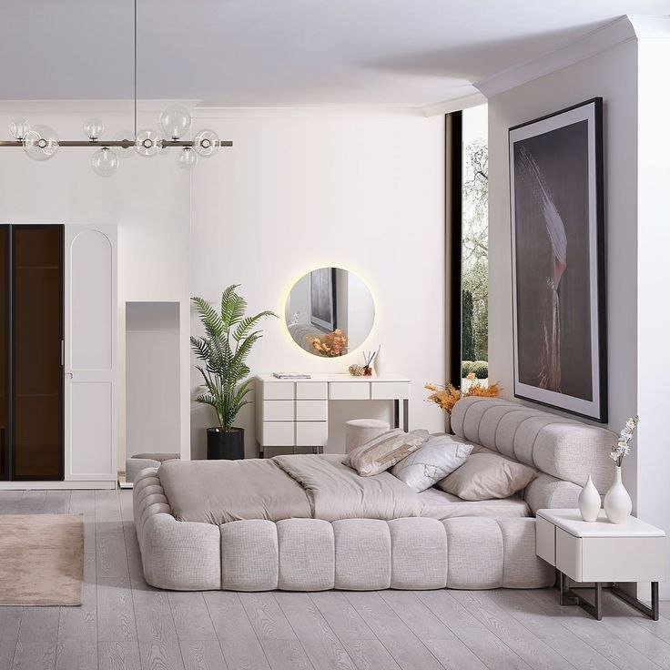 IMG_3652 سرير فله مخمل بيج - Image 1