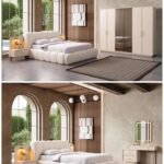 سرير دالا مخمل بيج