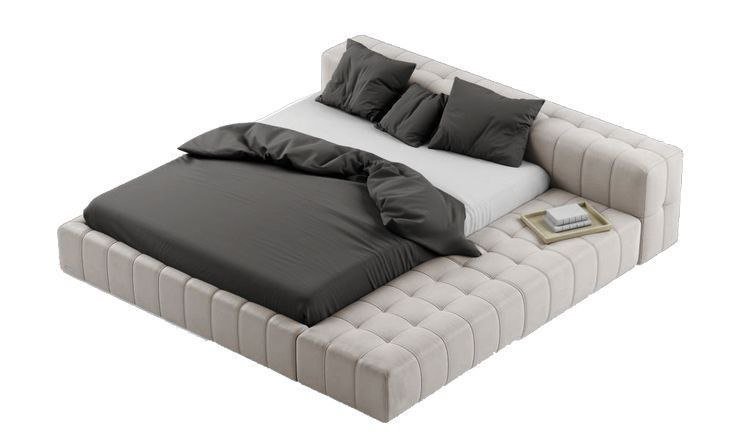 IMG_3662 سرير زهوى مخمل بيج - Image 1