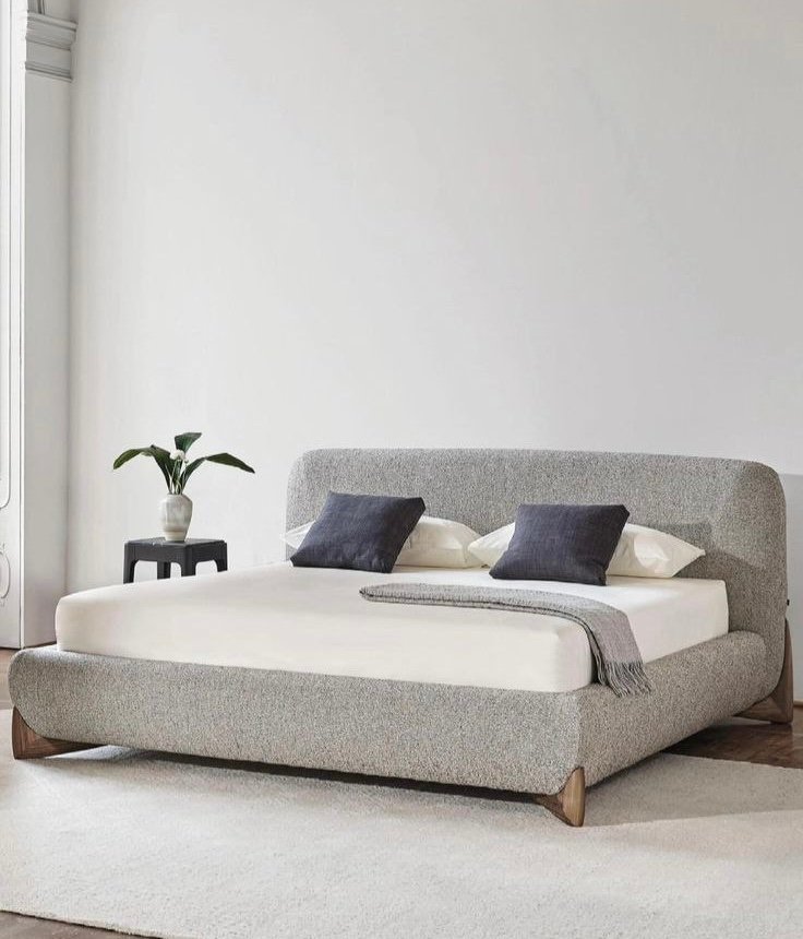 IMG_3668 سرير رماز مخمل رمادي - Image 1