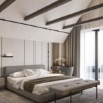 سرير منجد رمادي - سرير نفرين - الأسره - سيمبل هوم