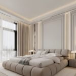 سرير لمى كتان بيج