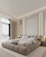 سرير لمى كتان بيج - الصورة 3