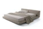 سرير هوى مخمل بيج