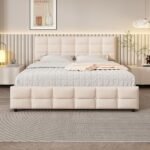 ⁦سرير لمان مخمل بيج⁩ - الصورة ⁦3⁩