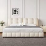 سرير فيا مخمل بيج - Image 3