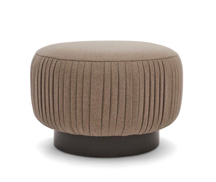 IMG_4432 Riva Beige Velvet Pouf - Image 1