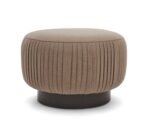 Riva Beige Velvet Pouf - Image 2
