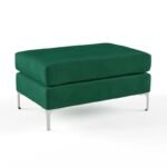 Green Velvet Shilling Pouf