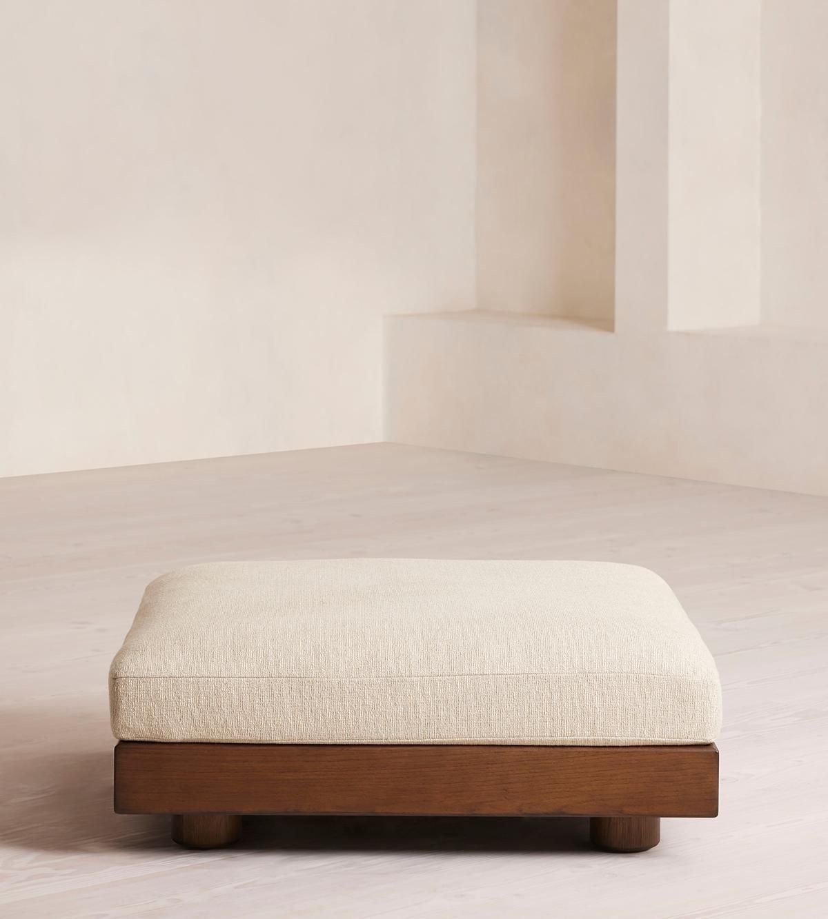 IMG_4546 Beige Linen Flannel Pouf - Image 1