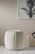 Beige Velvet Soft Pouf - Image 2