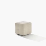 Beige Velvet Thicken Pouf - Image 2