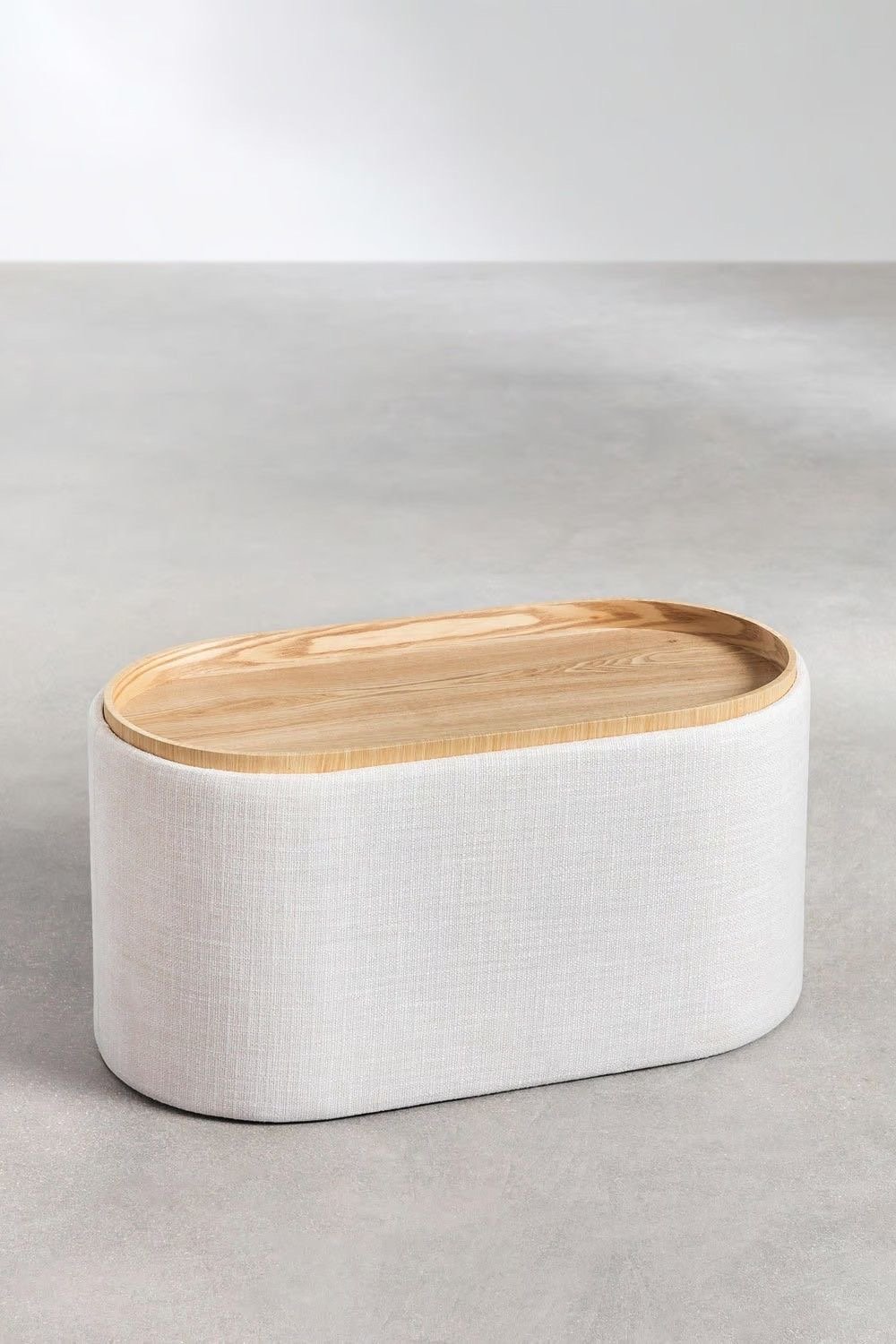 IMG_4588 Beige Linen-Like Pouf - Image 1