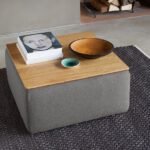 Merry Linen Grey Pouf