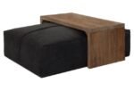 Black Linen Shenton Pouf