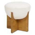 Pouf Simple Bouclé Beige - Image 2