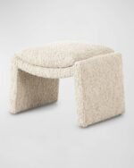 Boston Bouclé Beige Pouf