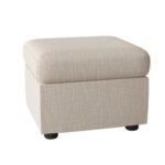 Beige Linen Puff - Image 2