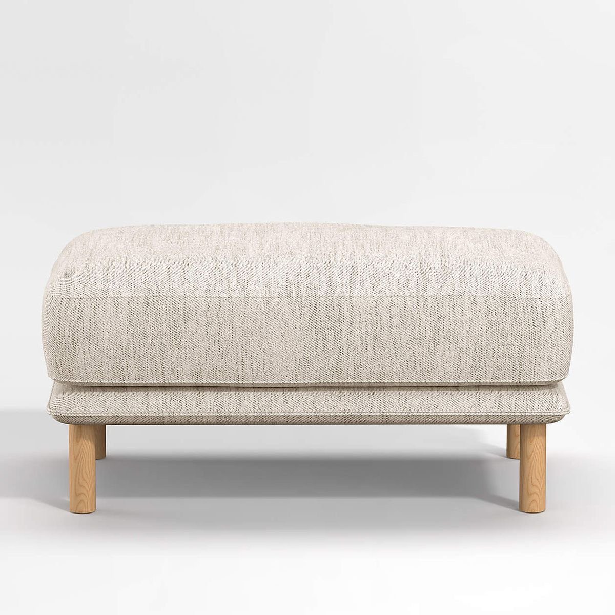 IMG_4718 Beige Linen Pouf - Image 1