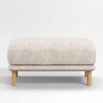 Beige Linen Pouf - Image 2