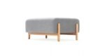 Gray Velvet Scoo Pouf