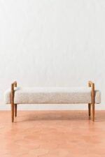 Bristol Beige Linen Puff - Image 2