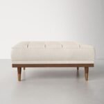 Beige Linen Pouf - Image 2