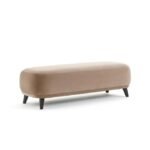 Beige Velvet Pouf - Image 2