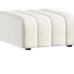 L'Soul Beige Velvet Pouf