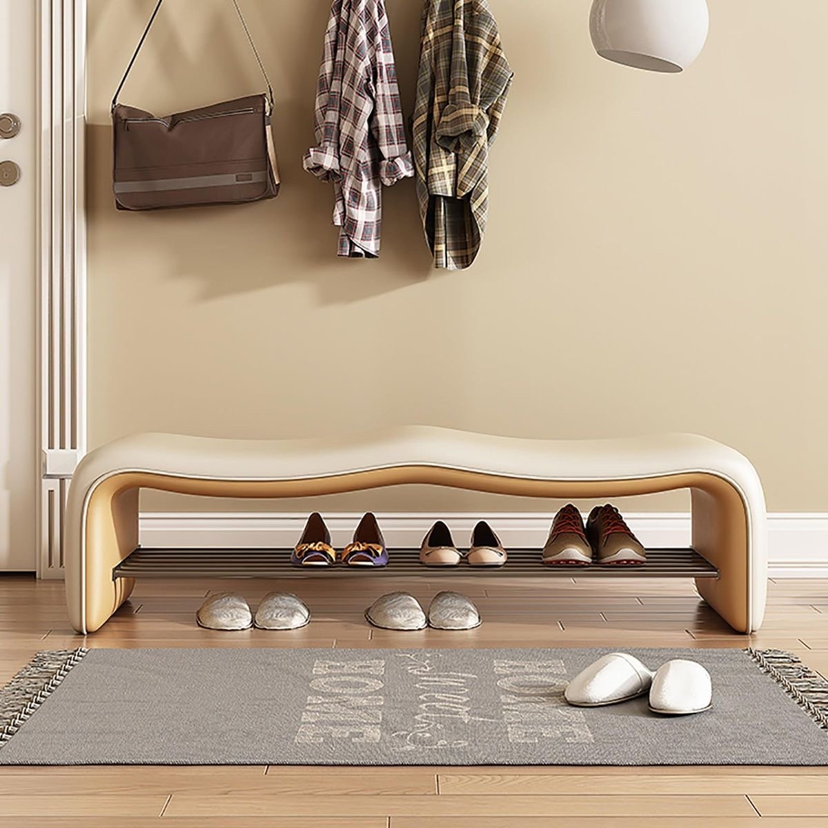 IMG_5029 بوف ألبي مخمل بيج - الصورة 1