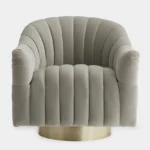 Grenoble Beige Velvet Chair